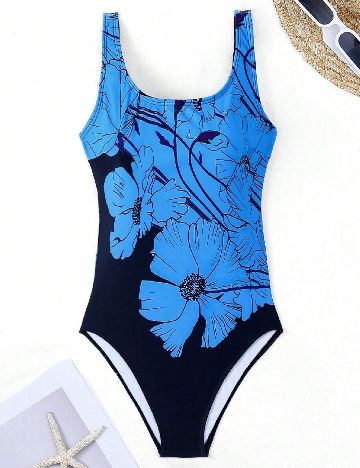 Costum de baie SHEIN, albastru