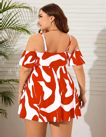 Costum de baie SHEIN CURVE, rosu