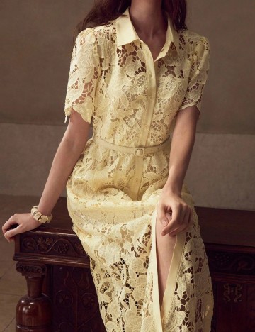 Rochie medie MOTF, galben