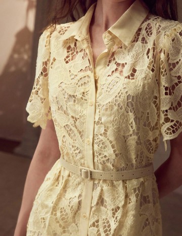 Rochie medie MOTF, galben