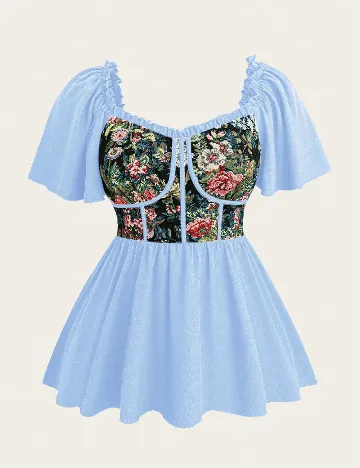 Bluza SHEIN CURVE, albastru