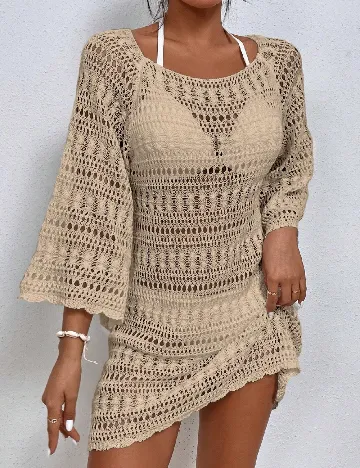 Rochie de plaja SHEIN, crem