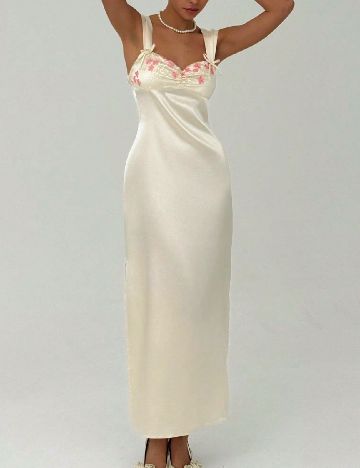 Rochie lunga SHEIN, crem