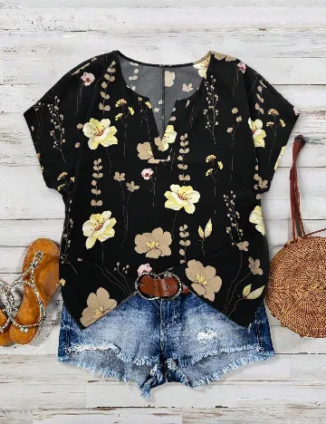 Bluza SHEIN CURVE, negru