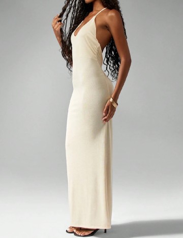 Rochie lunga Missguided, crem