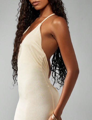 Rochie lunga Missguided, crem