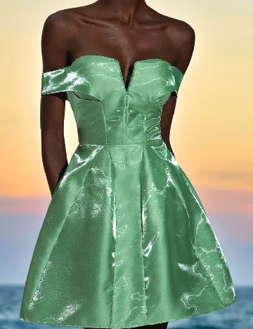 Rochie scurta SHEIN, verde