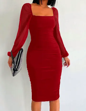 Rochie medie SHEIN, rosu