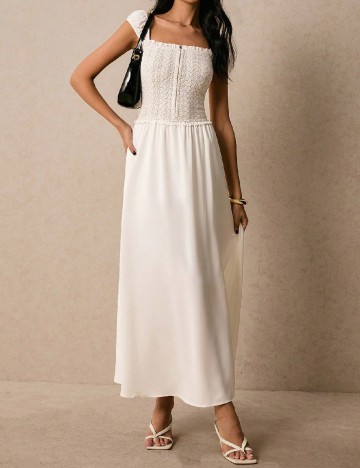 Rochie lunga Poeselle, alb