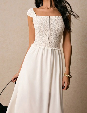 Rochie lunga Poeselle, alb