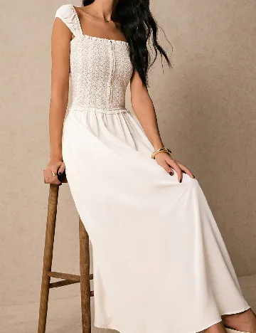 Rochie lunga Poeselle, alb