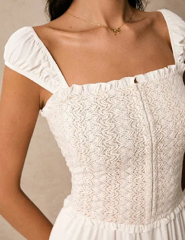 Rochie lunga Poeselle, alb