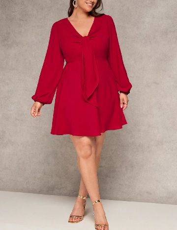 Rochie scurta SHEIN CURVE, rosu