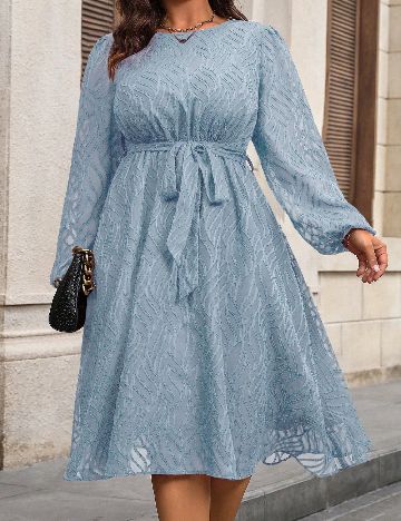 Rochie medie SHEIN CURVE, albastru