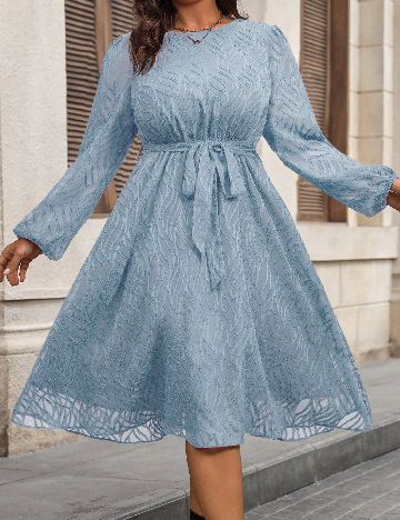 Rochie medie SHEIN CURVE, albastru