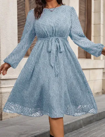 Rochie medie SHEIN CURVE, albastru