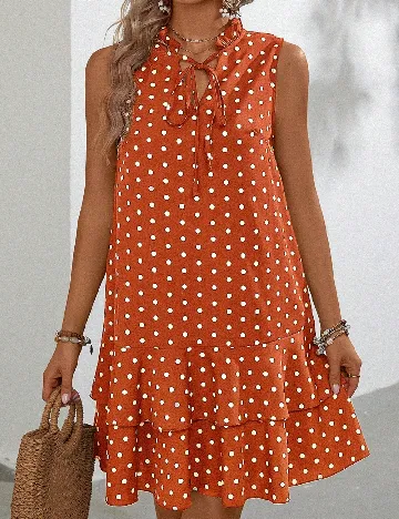 Rochie scurta Emery Rose, portocaliu