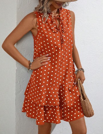 Rochie scurta Emery Rose, portocaliu