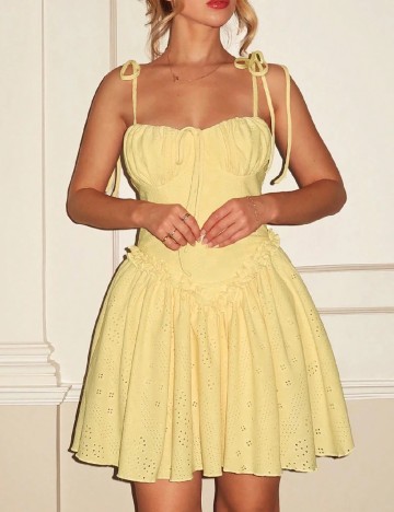 Rochie scurta SHEIN, galben