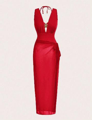 Costum de baie SHEIN, rosu