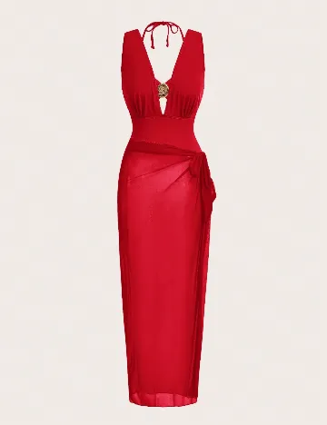 Costum de baie SHEIN, rosu