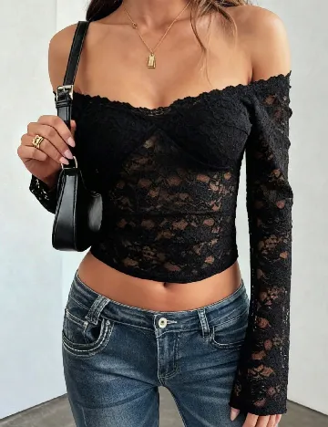 Top SHEIN, negru