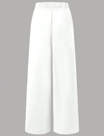 Pantaloni SHEIN CURVE, alb