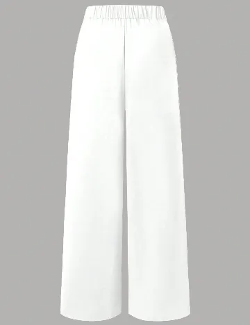 Pantaloni SHEIN CURVE, alb