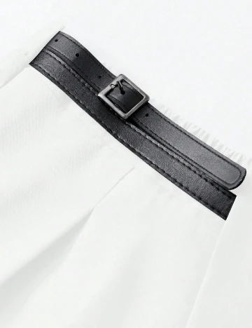 Pantaloni SHEIN CURVE, alb