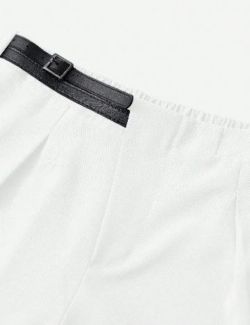 Pantaloni SHEIN CURVE, alb