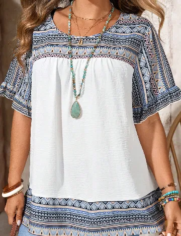 Bluza Emery Rose Curve, alb