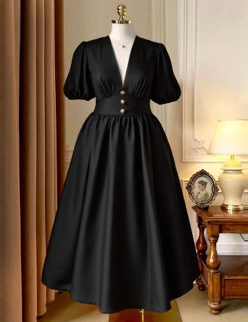 Rochie lunga SHEIN CURVE, negru