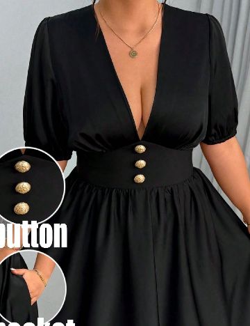 Rochie lunga SHEIN CURVE, negru