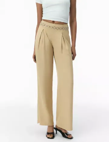 Pantaloni Stradivarius, maro deschis