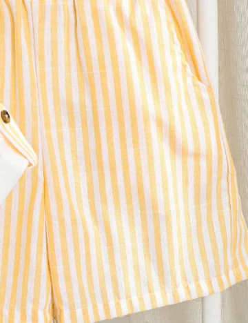 Compleu Shein Kids, alb/galben