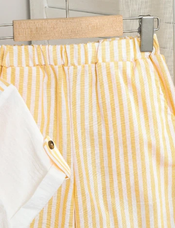 Compleu Shein Kids, alb/galben