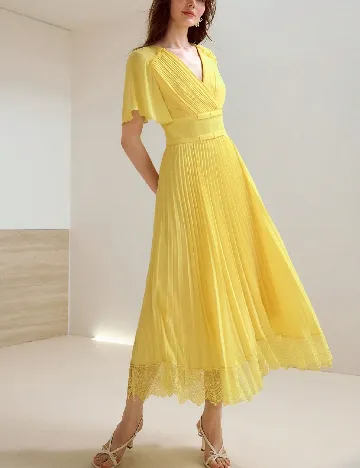 Rochie lunga MOTF, galben