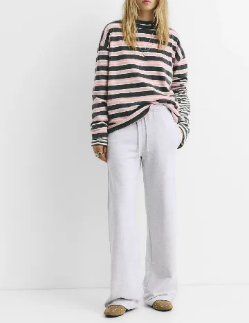 Pantaloni Pull&Bear, gri