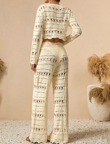 Compleu De Plaja SHEIN, crem