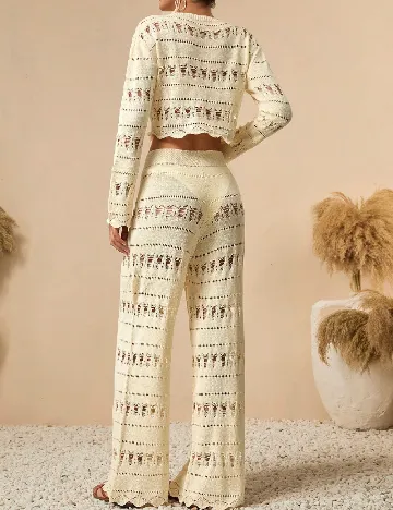 Compleu De Plaja SHEIN, crem