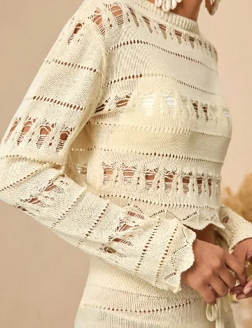 Compleu De Plaja SHEIN, crem