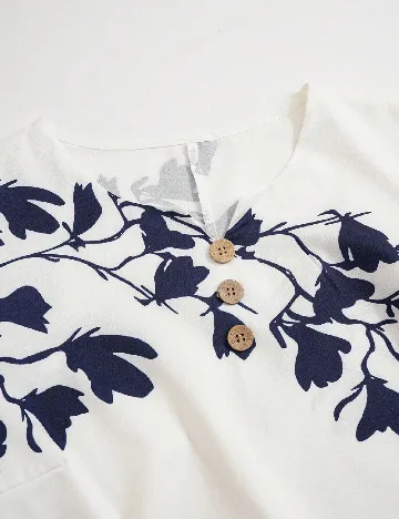 Compleu Emery Rose Curve, alb/bleumarin