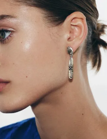 Cercei Zara, argintiu