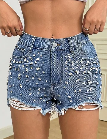 Pantaloni scurti SHEIN, albastru