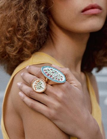 Set Inele 2 bucati Zara, mix culori