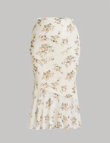 Fusta SHEIN CURVE, floral