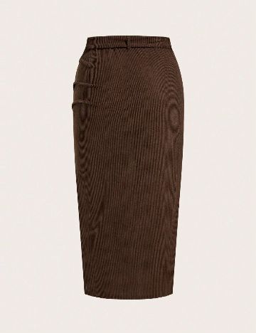 Fusta SHEIN CURVE, maro