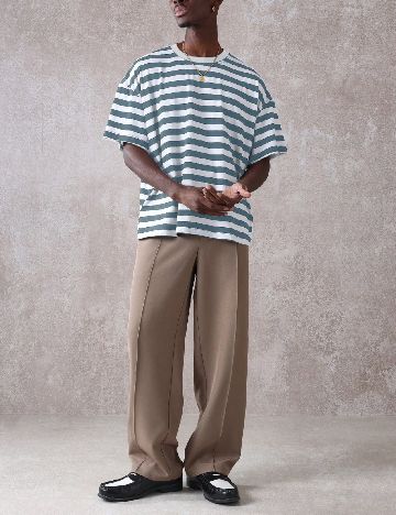 Tricou Oversize SUMWON, albastru/alb