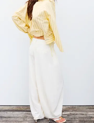 Pantaloni Pull&Bear, ecru