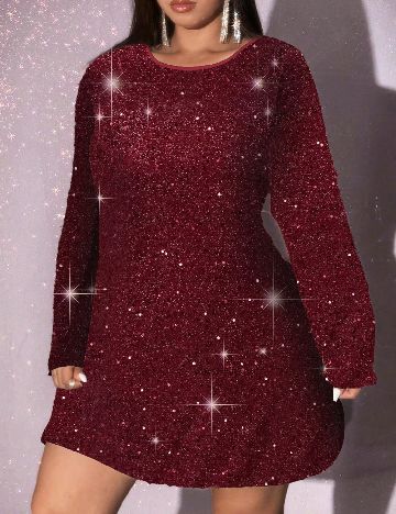 Rochie scurta SHEIN CURVE, rosu